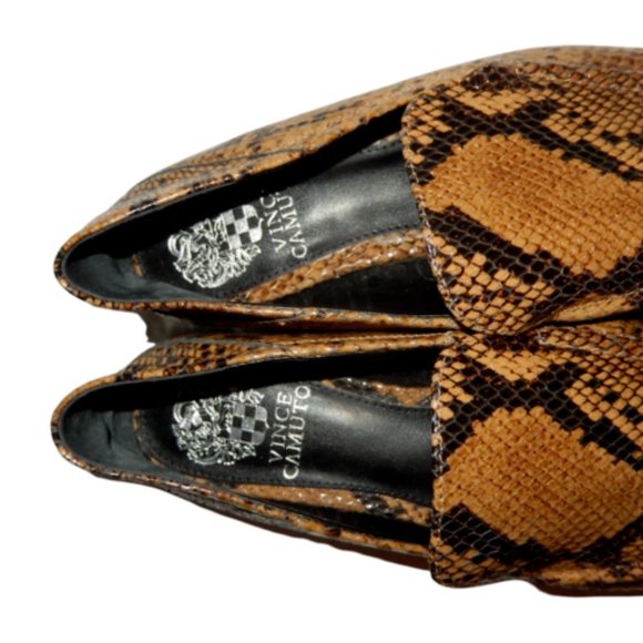 Vince Camuto Jendeya Reptile Snake Print Leather Loafer Slip On Casual - Picture 7 of 9